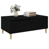 Coffee Table Black 90x50x36.5 cm Engineered Wood - Top-Down View