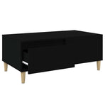 Coffee Table Black 90x50x36.5 cm Engineered Wood
