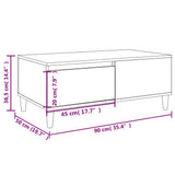 Coffee Table Black 90x50x36.5 cm Engineered Wood