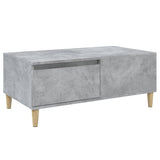 Coffee Table Concrete Grey 90x50x36.5 cm Engineered Wood - Front View