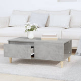 Coffee Table Concrete Grey 90x50x36.5 cm Engineered Wood - Side View