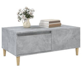 Coffee Table Concrete Grey 90x50x36.5 cm Engineered Wood - Top-Down View