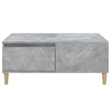 Coffee Table Concrete Grey 90x50x36.5 cm Engineered Wood - Close-Up Angle