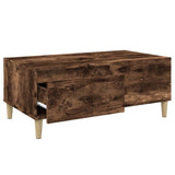 Coffee Table Smoked Oak 90x50x36.5 cm Engineered Wood - Rear View