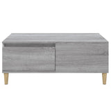 Coffee Table Grey Sonoma 90x50x36.5 cm Engineered Wood - Close-Up Angle