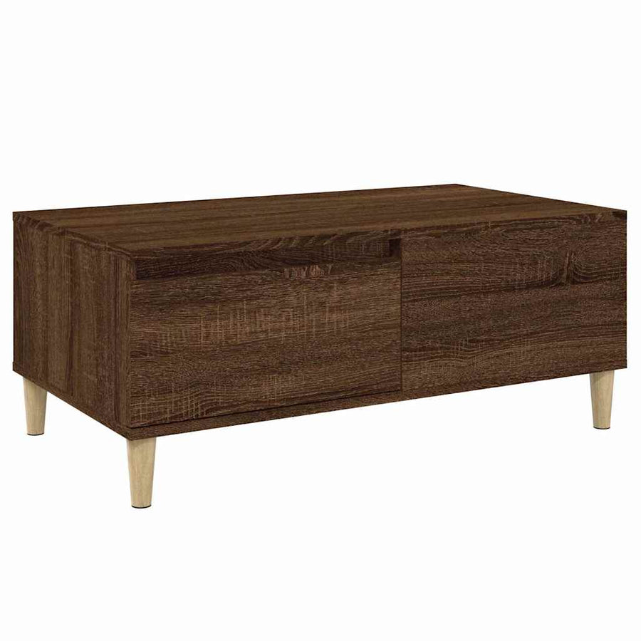 Coffee Table Brown Oak 90x50x36.5 cm Engineered Wood