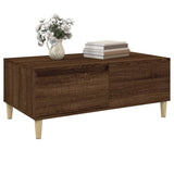 Coffee Table Brown Oak 90x50x36.5 cm Engineered Wood - Top-Down View
