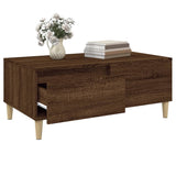 Coffee Table Brown Oak 90x50x36.5 cm Engineered Wood - 45-Degree Angle