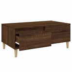 Coffee Table Brown Oak 90x50x36.5 cm Engineered Wood