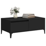 Coffee Table Black 90x50x36.5 cm Engineered Wood - Top-Down View