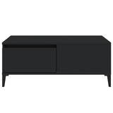 Coffee Table Black 90x50x36.5 cm Engineered Wood - Rear View