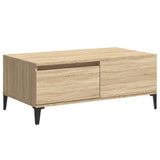 Coffee Table Sonoma Oak 90x50x36.5 cm Engineered Wood - Front View