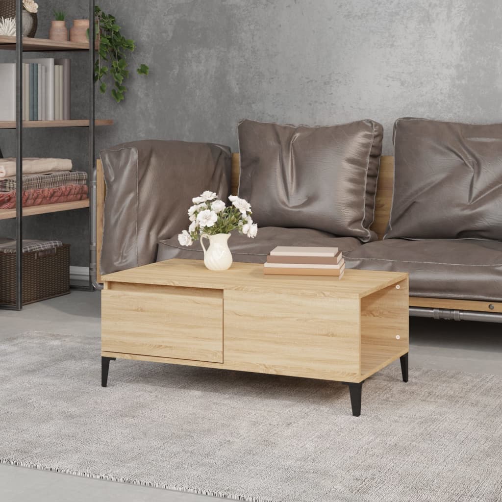 Coffee Table Sonoma Oak 90x50x36.5 cm Engineered Wood