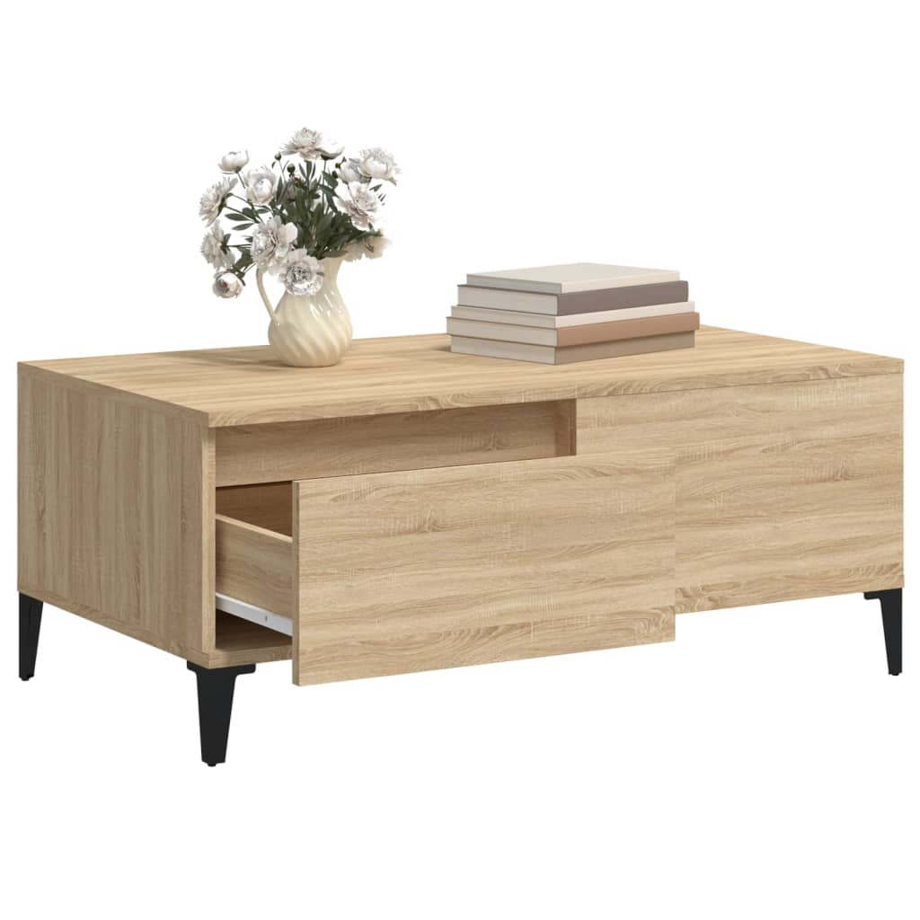 Coffee Table Sonoma Oak 90x50x36.5 cm Engineered Wood