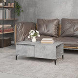 Coffee Table Concrete Grey 90x50x36.5 cm Engineered Wood - Side View