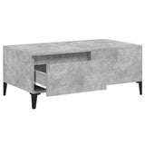 Coffee Table Concrete Grey 90x50x36.5 cm Engineered Wood - Close-Up Angle