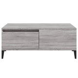 Coffee Table Grey Sonoma 90x50x36.5 cm Engineered Wood - Rear View