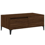Coffee Table Brown Oak 90x50x36.5 cm Engineered Wood - Front View