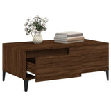 Coffee Table Brown Oak 90x50x36.5 cm Engineered Wood - 45-Degree Angle