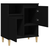 Sideboard Black 60x35x70 cm Engineered Wood - 45-Degree Angle