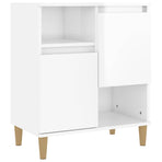 Sideboard High Gloss White 60x35x70 cm Engineered Wood