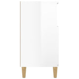 Sideboard High Gloss White 60x35x70 cm Engineered Wood