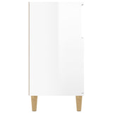 Sideboard High Gloss White 60x35x70 cm Engineered Wood - Close-Up Angle