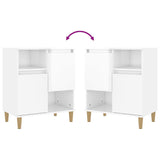 Sideboard High Gloss White 60x35x70 cm Engineered Wood - Low Angle