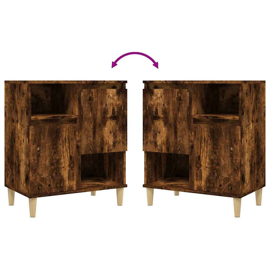Sideboard Smoked Oak 60x35x70 cm Engineered Wood