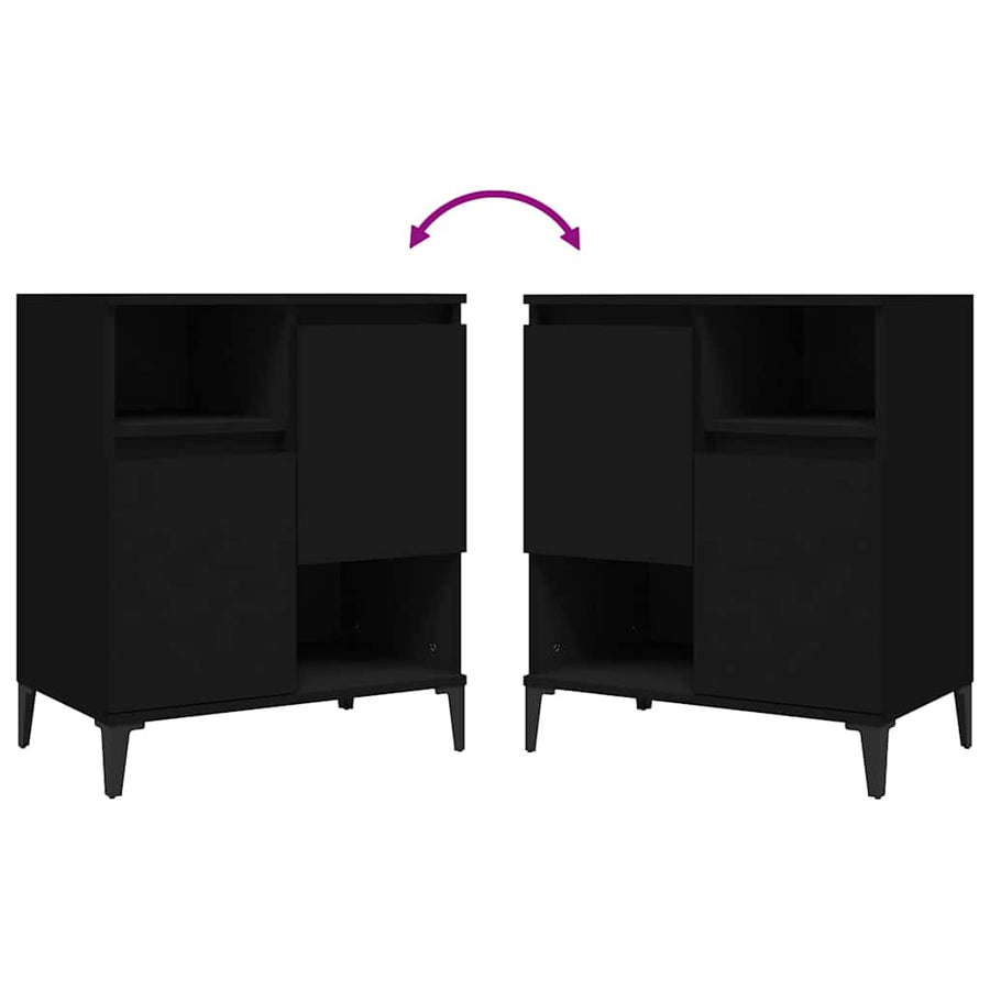 Sideboard Black 60x35x70 cm Engineered Wood