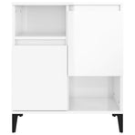 Sideboard High Gloss White 60x35x70 cm Engineered Wood