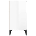 Sideboard High Gloss White 60x35x70 cm Engineered Wood
