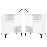 Sideboard High Gloss White 60x35x70 cm Engineered Wood - Low Angle