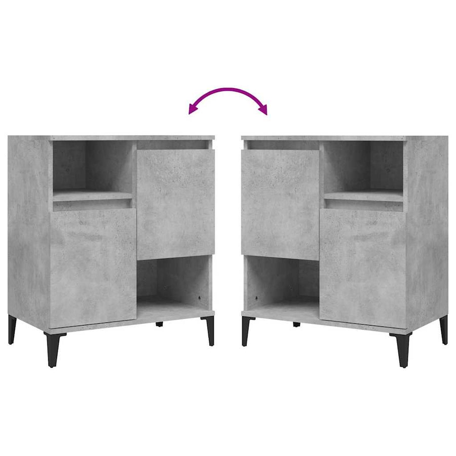 Sideboard Concrete Grey 60x35x70 cm Engineered Wood