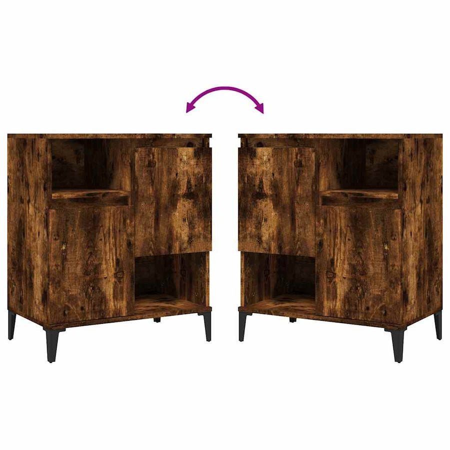 Sideboard Smoked Oak 60x35x70 cm Engineered Wood