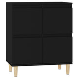 Sideboard Black 60x35x70 cm Engineered Wood - Front View