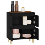 Sideboard Black 60x35x70 cm Engineered Wood - 45-Degree Angle