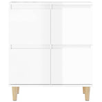 Sideboard High Gloss White 60x35x70 cm Engineered Wood