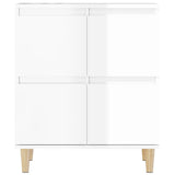 Sideboard High Gloss White 60x35x70 cm Engineered Wood - Rear View