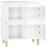 Sideboard High Gloss White 60x35x70 cm Engineered Wood - Low Angle
