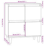 Sideboard High Gloss White 60x35x70 cm Engineered Wood - Extra Image