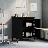 Sideboard Black 60x35x70 cm Engineered Wood - Side View