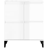 Sideboard High Gloss White 60x35x70 cm Engineered Wood - Rear View