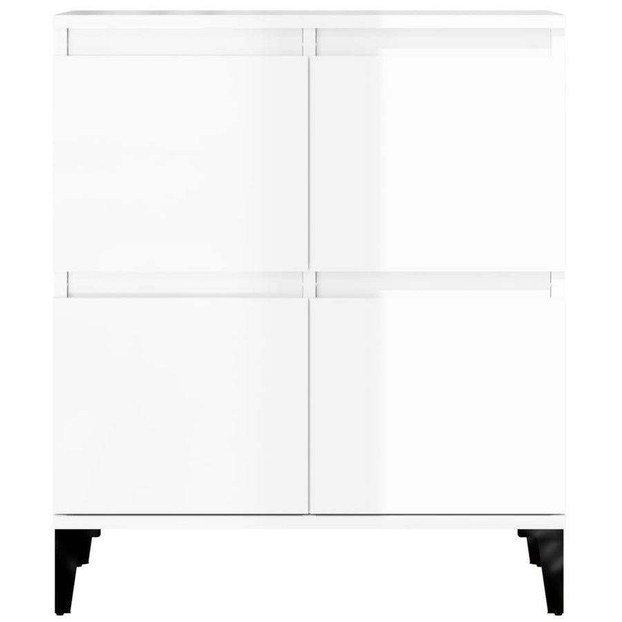 Sideboard High Gloss White 60x35x70 cm Engineered Wood