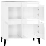 Sideboard High Gloss White 60x35x70 cm Engineered Wood - Low Angle