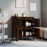 Sideboard Smoked Oak 60x35x70 cm Engineered Wood - Side View