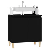 Sink Cabinet Black 58x33x60 cm Engineered Wood - Top-Down View