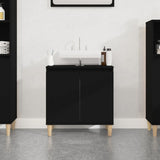 Sink Cabinet Black 58x33x60 cm Engineered Wood
