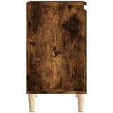 Sink Cabinet Smoked Oak 58x33x60 cm Engineered Wood - Low Angle