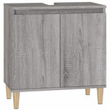 Sink Cabinet Grey Sonoma 58x33x60 cm Engineered Wood - Front View